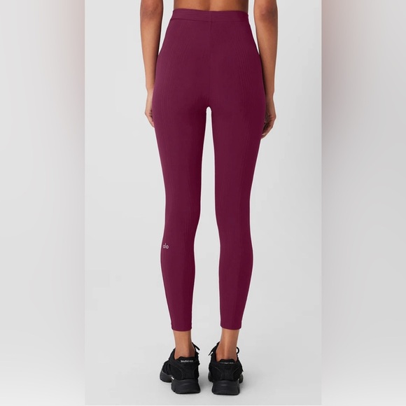 ALO/ Pink Ribbed Leggings/ Full length/ Size US L - Picture 1 of 11